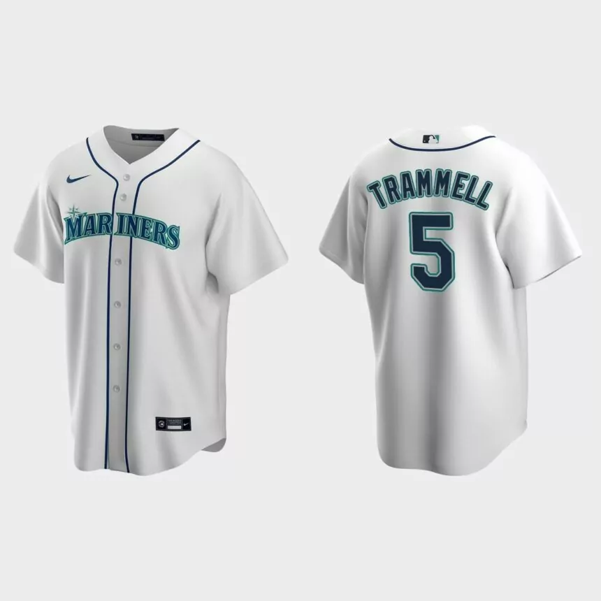 Seattle Mariners Taylor Trammell Replica Home Jersey – White