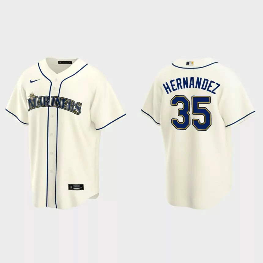 Seattle Mariners Teoscar Hernandez Replica Alternate Jersey – Cream