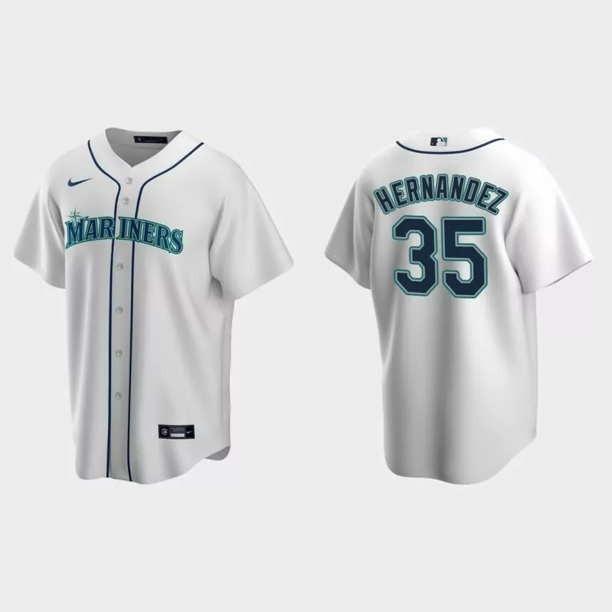 Seattle Mariners Teoscar Hernandez Replica Home Jersey – White