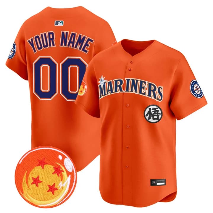 Seattle Mariners x Dragon Ball Vapor Premier Limited Custom Jersey - All Stitched