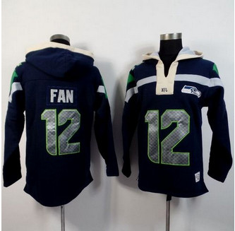 Seattle Seahawks #12 Fan Navy Blue Player Winning Method Pullover NFL Hoodie