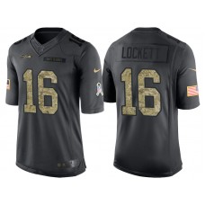 Seattle Seahawks #16 Tyler Lockett Anthracite 2016 Salute to Service Limited Jersey