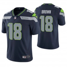 Seattle Seahawks #18 Jaron Brown Navy Vapor Untouchable Limited Jersey