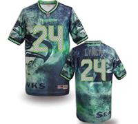 Seattle Seahawks #24 LYNCH Men's Stitched NFL Elite Fanatical Version Jersey (2)