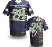 Seattle Seahawks #24 LYNCH Men's Stitched NFL Elite Fanatical Version Jersey (8)