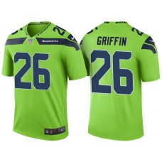 Seattle Seahawks #26 Shaquill Griffin Neon Green Color Rush Legend Jersey