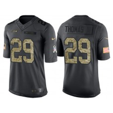 Seattle Seahawks #29 Earl Thomas Anthracite 2016 Salute to Service Limited Jersey