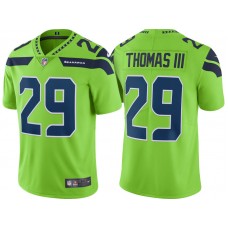 Seattle Seahawks #29 Earl Thomas Neon Green Vapor Untouchable Color Rush Limited Player Jersey