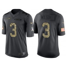 Seattle Seahawks #3 Russell Wilson Anthracite 2016 Salute to Service Limited Jersey