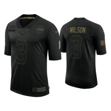 Seattle Seahawks #3 Russell Wilson Black 2020 Salute to Service Limited Jersey