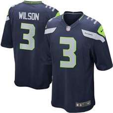 Seattle Seahawks #3 Russell Wilson College Navy Game Jersey