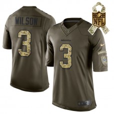 Seattle Seahawks #3 Russell Wilson Green Salute To Service Limited Jersey