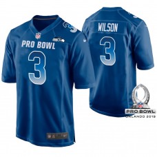 Seattle Seahawks #3 Russell Wilson Royal Game Jersey 2019 Pro Bowl NFC