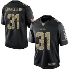 Seattle Seahawks #31 Kam Chancellor Salute To Service Black Jersey