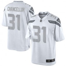 Seattle Seahawks #31 Kam Chancellor White Platinum Limited Jersey