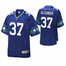 Seattle Seahawks #37 Shaun Alexander Royal Pro Line Retired Player Jersey