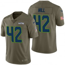 Seattle Seahawks #42 Delano Hill Olive 2017 Salute to Service Limited Jersey