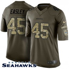 Seattle Seahawks #45 Kenny Easley Green Salute To Service Jersey