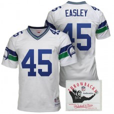 Seattle Seahawks #45 Kenny Easley White Throwback Retired Player Jersey