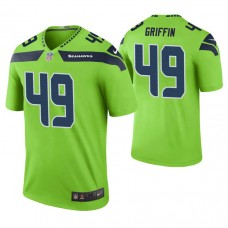 Seattle Seahawks #49 Shaquem Griffin Green Color Rush Legend Jersey