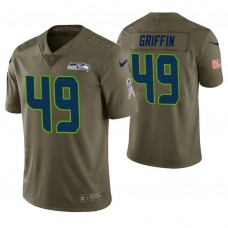 Seattle Seahawks #49 Shaquem Griffin Olive Salute to Service Jersey