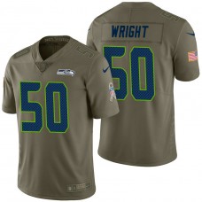 Seattle Seahawks #50 K.J. Wright Olive 2017 Salute to Service Limited Jersey
