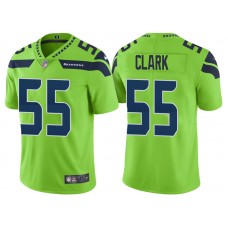 Seattle Seahawks #55 Frank Clark Neon Green Vapor Untouchable Color Rush Limited Jersey