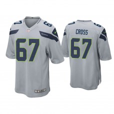 Seattle Seahawks #67 Charles Cross Gray Game 2022 NFL Draft Jersey