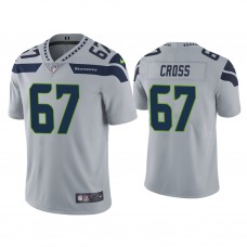 Seattle Seahawks #67 Charles Cross Gray Vapor Limited 2022 NFL Draft Jersey