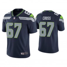 Seattle Seahawks #67 Charles Cross Navy Vapor Limited 2022 NFL Draft Jersey