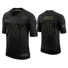 Seattle Seahawks #70 Mike Iupati Black 2020 Salute to Service Limited Jersey
