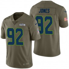 Seattle Seahawks #92 Nazair Jones Olive 2017 Salute to Service Limited Jersey