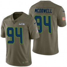Seattle Seahawks #94 Malik McDowell Olive 2017 Salute to Service Limited Jersey