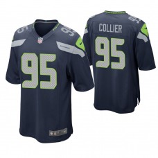 Seattle Seahawks #95 L.J. Collier 2019 NFL Draft Navy Game Jersey
