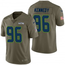 Seattle Seahawks #96 Cortez Kennedy Olive 2017 Salute to Service Limited Jersey