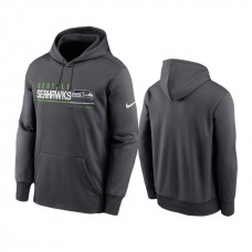 Seattle Seahawks Anthracite Prime Logo Name Split Hoodie