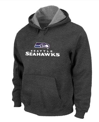 Seattle Seahawks Authentic Logo Pullover Hoodie D.Grey