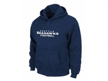 Seattle Seahawks Authentic font Pullover Hoodie D.Blue