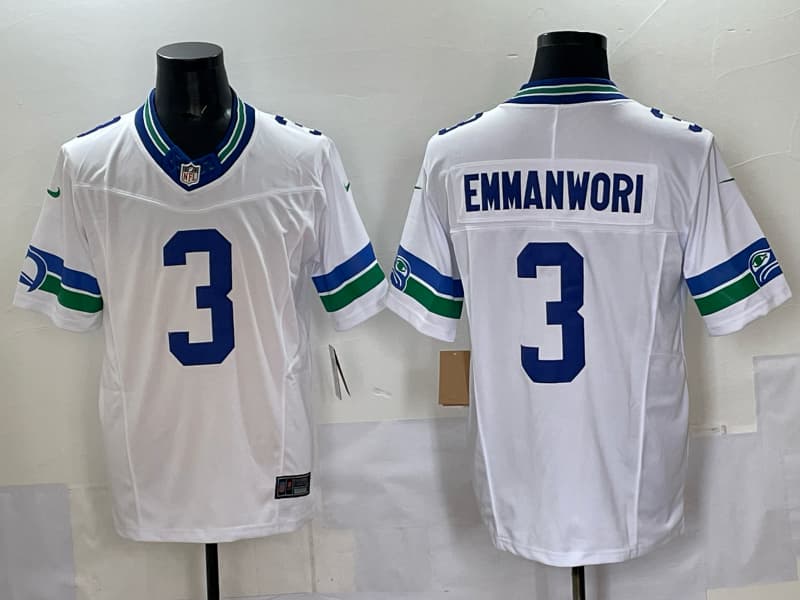 Seattle Seahawks F.U.S.E. Limited Rivalry Series Jersey -  All Stitched  3 EMMANWORI