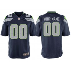Seattle Seahawks Navy Game Customized Jersey