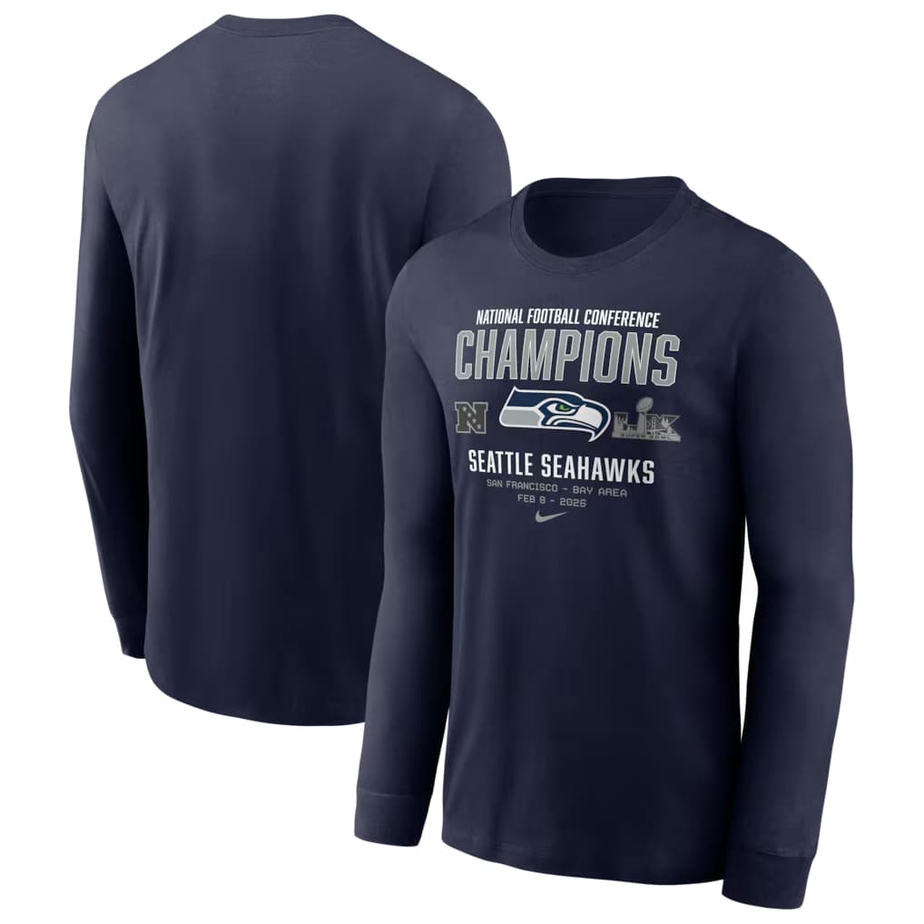 Seattle Seahawks Nike Super Bowl LX Champions   Long Sleeve T-Shirt 