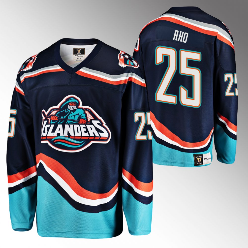 Sebastian Aho 2022-23 New York Islanders Reverse Retro 2.0 Navy Jersey Replica