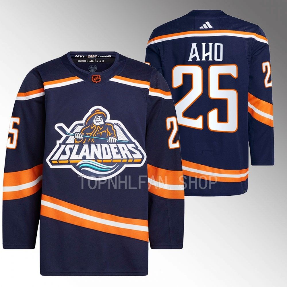 Sebastian Aho 2022 New York Islanders Navy Reverse Retro 2.0 Primegreen Authentic Jersey