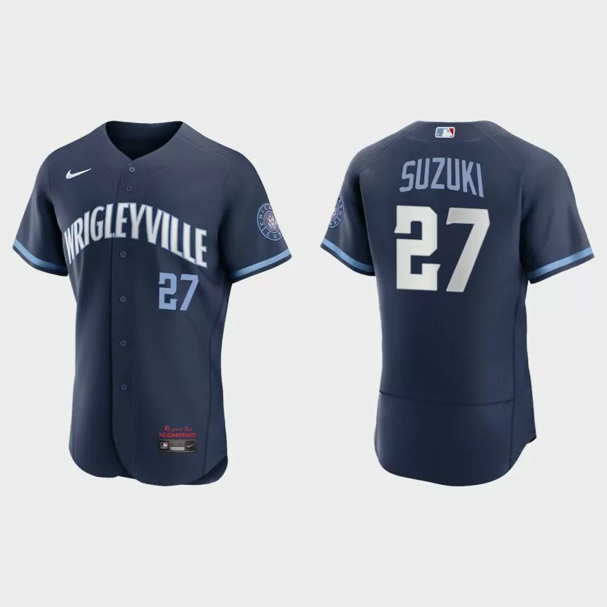 Seiya Suzuki Chicago Cubs City Connect Authentic Jersey – Navy
