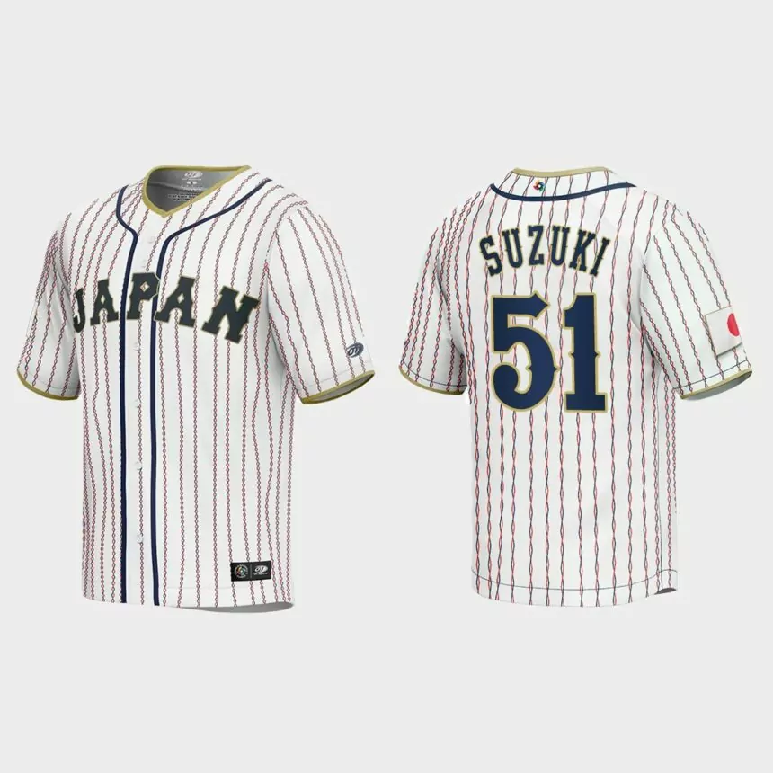 Seiya Suzuki Japan Baseball 2023 World Baseball Classic Jersey – White