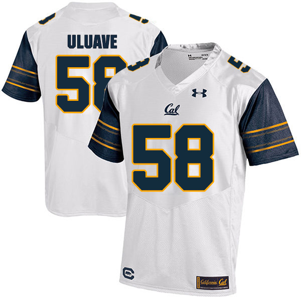 Semisi Uluave California Golden Bears Men's Jersey - #58 NCAA White Stitched Authentic