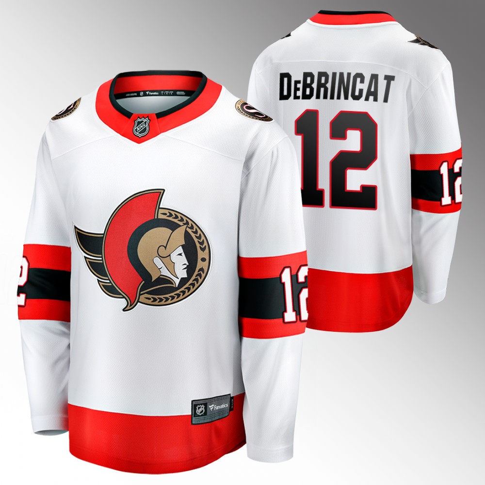 Senators #12 Alex DeBrincat White Away Jersey