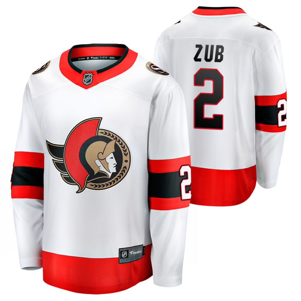 Senators #2 Artyom Zub White 2020-21 Away Jersey