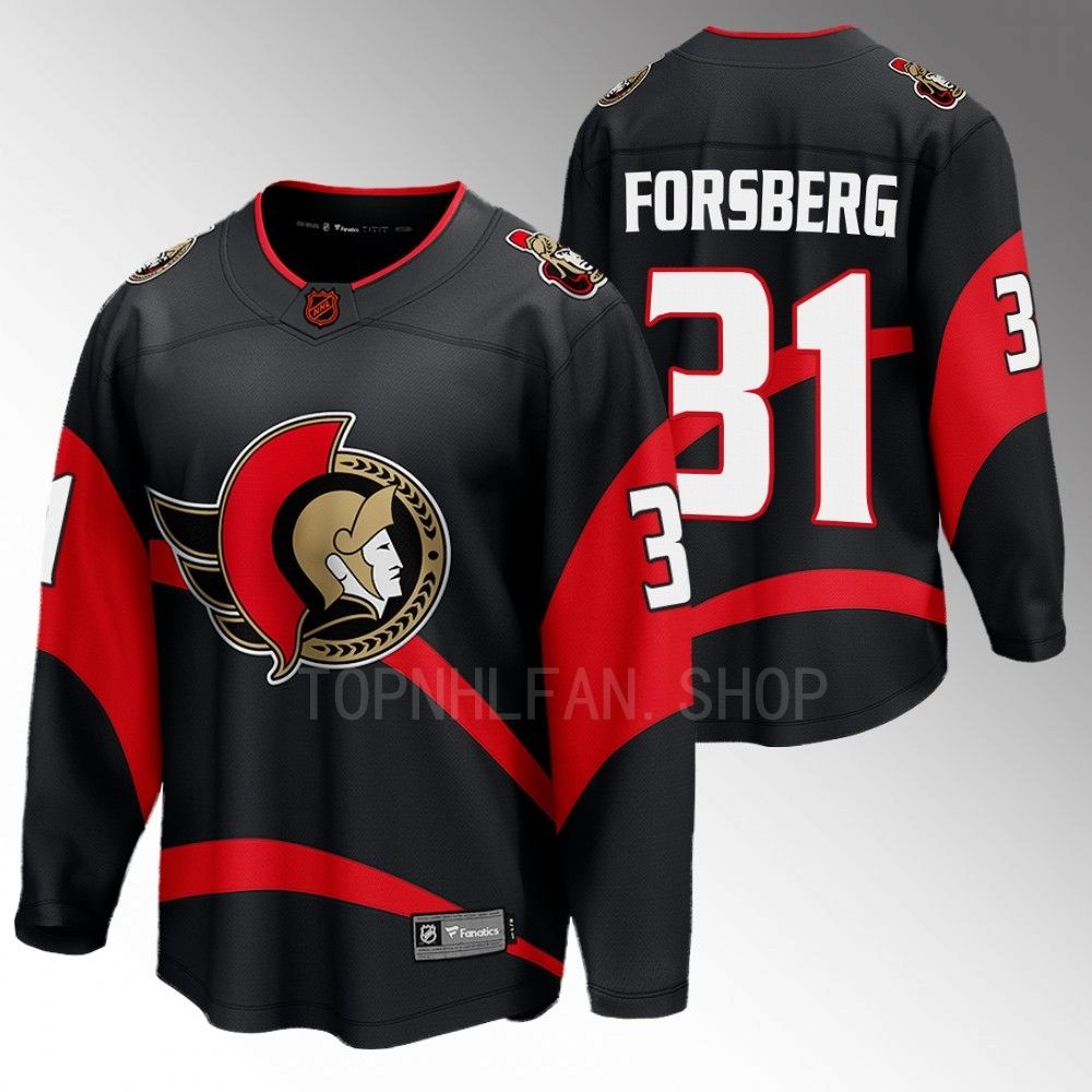 Senators #31 Anton Forsberg Black 2022 Special Edition 2.0 Jersey