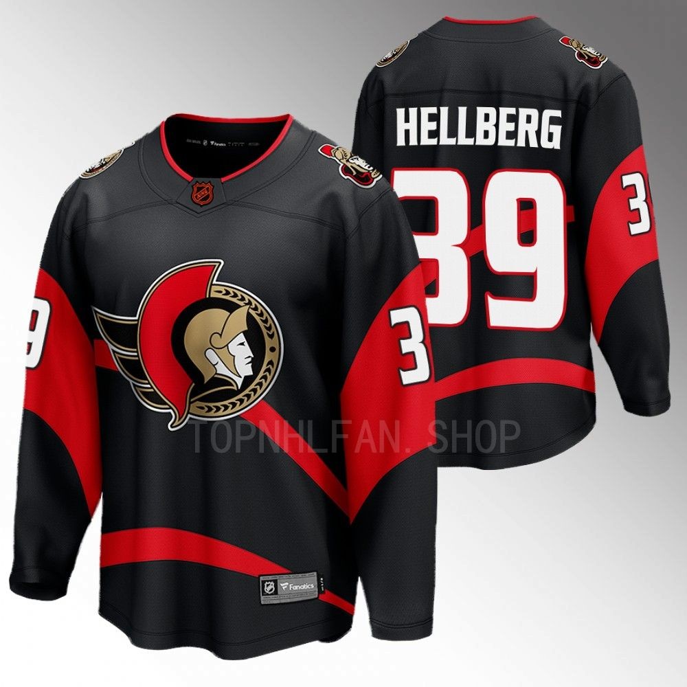 Senators #39 Magnus Hellberg Black 2022 Special Edition 2.0 Jersey